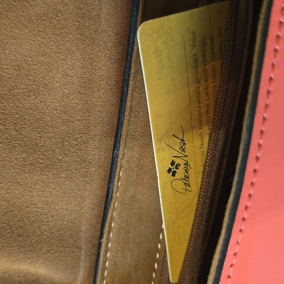 Patricia Nash Coral and Brown Crossbody Bag - Picture 12 of 14